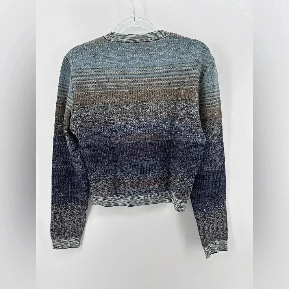 NWT Missoni Gradient Wool Thick Knit Multicolor Sweater Luxury Size M - Picture 4 of 13